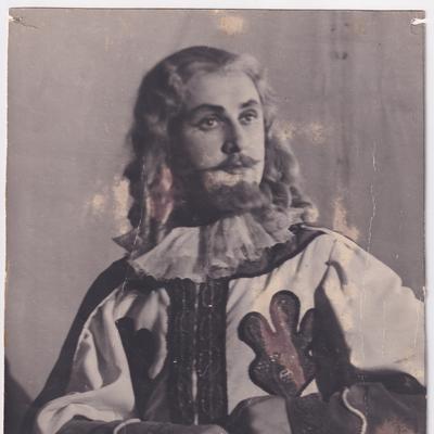 І. Жилінський у ролі короля Франції у виставі «Король Лір», 1956 рік