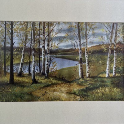 «Осінь», 28x18 см, акварель, картон