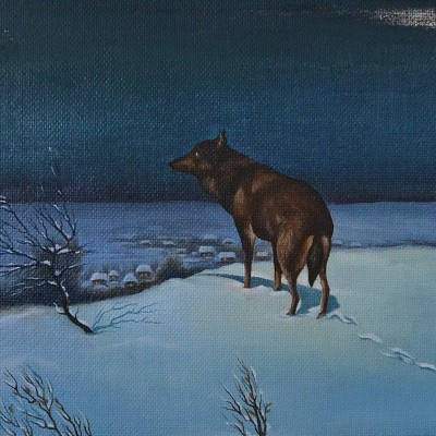 «Вовк», 39x25 см, олія, полотно