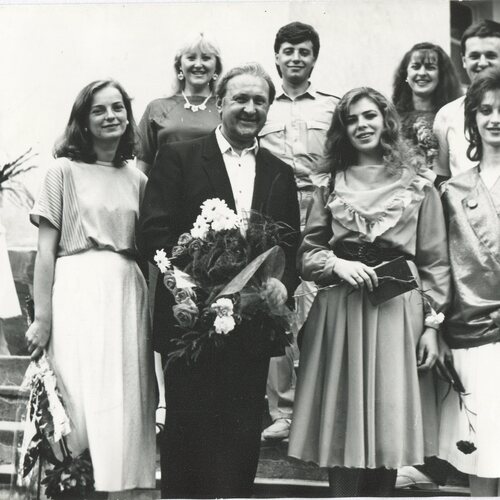 Режисери 2-го курсу, 1987 рік. І. Жилінський ліворуч стоїть шостий