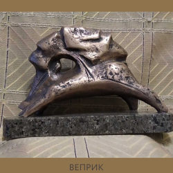 9. Скульптурна композиція «Веприк», бронза, h 28 см